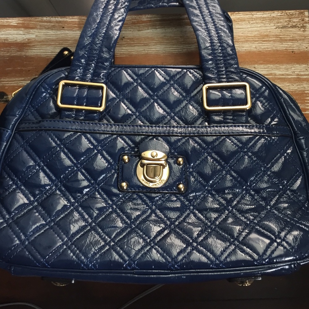 Marc Jacobs Quilted Patent Leather BowlerSatchel